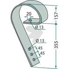 Trailing arm pin 80x10