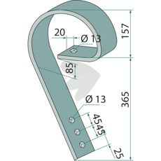 Pin HE-VA/Doublet- Record and others 365mm hole 13mm