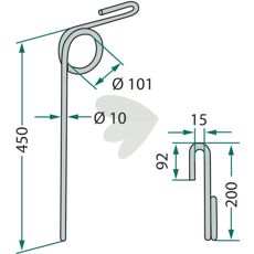 After harrow pin Kckerling, various manufacturers