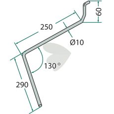 After harrow pin Amazone scraper 250mm