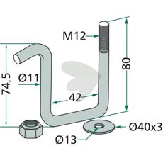 Bracket for frame 40X40 mm 18010.ST-HH-12
