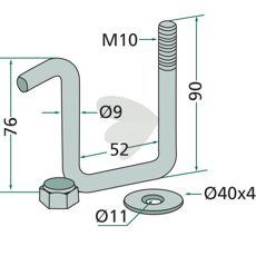 Bracket for frame 50 x 50 mm