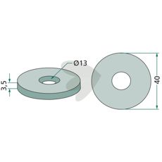Washer for arc bolt