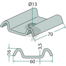 Bracket 60X70X16