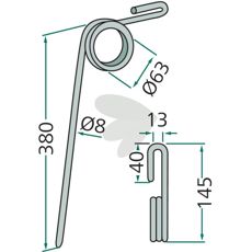 After harrow tine KRM,various manufacturers - 7003102