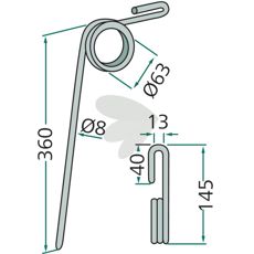 After harrow tine KRM,various manufacturers - 7003101
