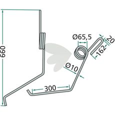 Rear harrow pin Used with 1801700000