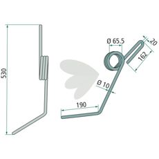 Rear harrow pin Lemken (Hassia) - 3537055
