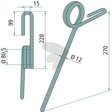 Rear harrow pin Great Plains / Simba - P08784