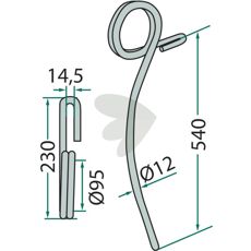 Stubble harrow pin Vderstad - 427497