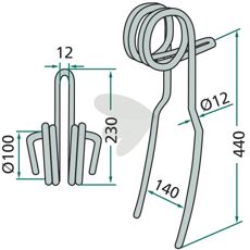 Stubble harrow pin Vderstad - 445067