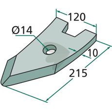 Cutting tip HE-VA / Doublet- Record etc. 120X215mm
