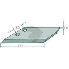 Wing share left HE-VA / Doublet 265mm