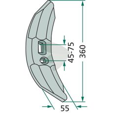 Blade Hardmetal Coating 55X360mm 78706176