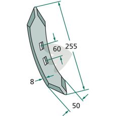 Blade Radius = 235 Kuhn/Huard and others 255X50mm hole 60mm