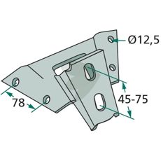 Bracket loose Wide shaft 25 mm