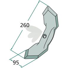 Blade Thickness = 8 95X260mm 7/16" UNF