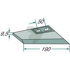 Blade right Kckerling, Kverneland 190X9.5mm 92520