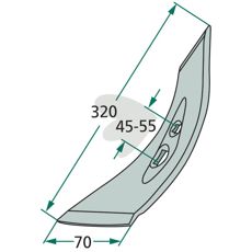 Right pre-cut, twisted Thickness = 10