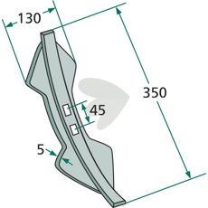 Cutting Radius =300 Kongskilde etc. 130X350mm thickness 5mm