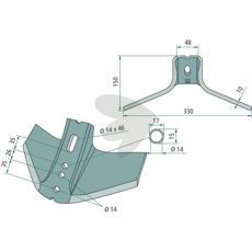 Wing share 330X150mm Vogel & Noot