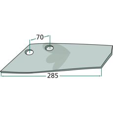 Wing cutter right 285 x 10 00966500310