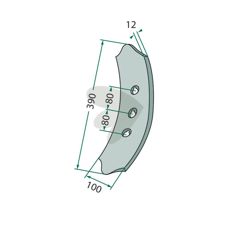 Pre-cut Radius = 300, Thickness = 12, 00965500650