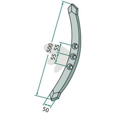Pre-cutter Thickness = 20 Radius = 300 Width = 50