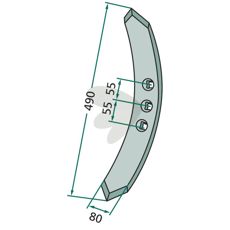 Pre-cutter Thickness = 12 Radius = 300 Width = 80