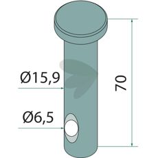 Bolt 16x65x55 mm