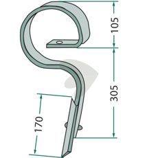 Harrow pin 26x10