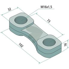 Saddle nut M16x1.5
