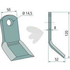 Y-blade Bagodi hole 14.5mm