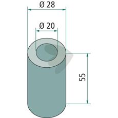 Bush for blade Mulag and others 28X55mm hole 20mm