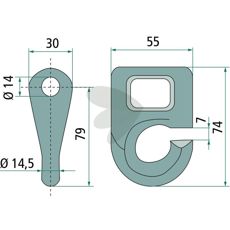 Shackle 55mm 14mm