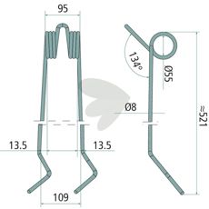 After-harrow pin Rabe, Sulky - SUL980011