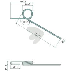 After-harrow pin Sulky