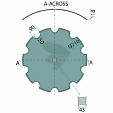Notched Disc 710x7mm