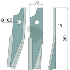 Rotary Knife Kuhn (Huard) 261 mm