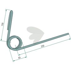 Front harrow tip Kuhn (Nodet) 250mm