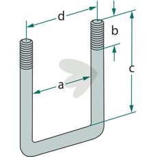 Stirrup screw M12x1,75 - 8.8, new design