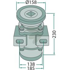 Bearing complete for 40x40 mm -150225390