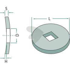 Welding ring for square axle 26x26