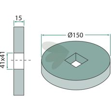 Nozzle for square axle 40x40