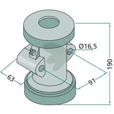 Bearing unit for square axle