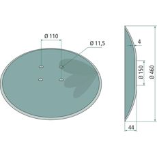 Plate smooth, toothed