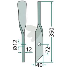 Spade roller knife, for Dyna-Drive