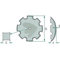 Plate Toothed Square Hole 41X41 610x6mm
