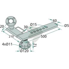Plate Hub With Shaft, design middle