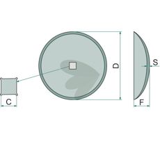 Plate Smooth Square Hole 41X41 560mm